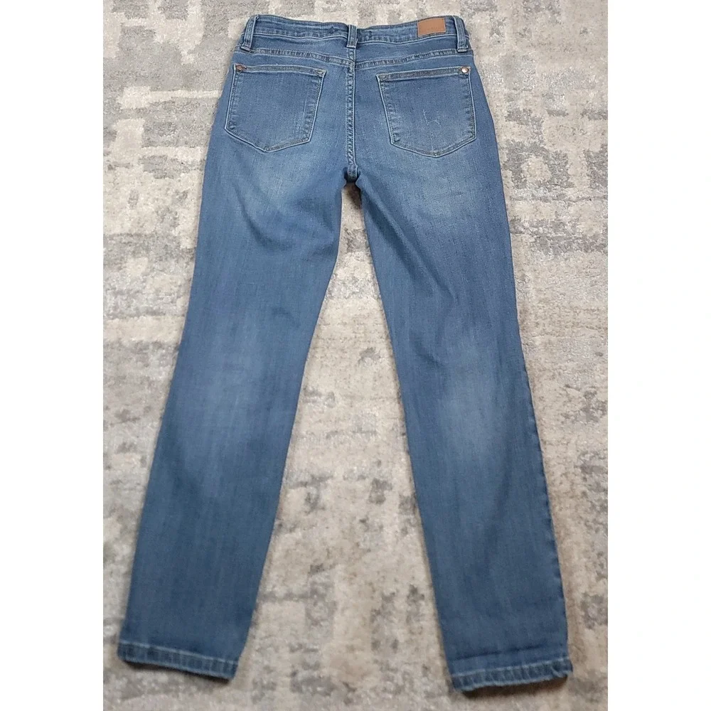 Judy Blue Relaxed Fit Stretch Logo Jeans Women's Blue Denim Sz 28x26 - Picture 8 of 9